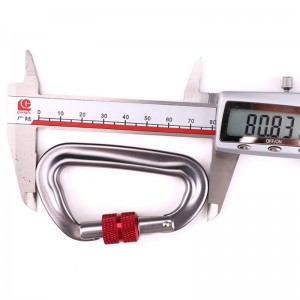 Khóa móc leo núi ngoài trời khóa chính carabiner đai ốc đa chức năng khóa leo ngoài trời nhanh chóng bắt thiết bị khóa an toàn lỗ phát hiện khóa d-vít khóa chính hàng không hợp kim nhôm