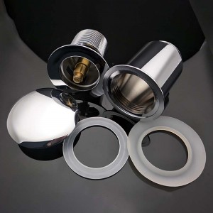 Đồng thau mạ chrome bấm clack bật lên chất thải cho lưu vực