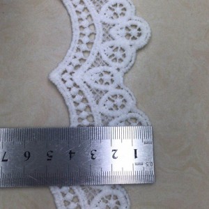 2 # ren lụa sữa ， Polyester / nylon nylon lace ren bông