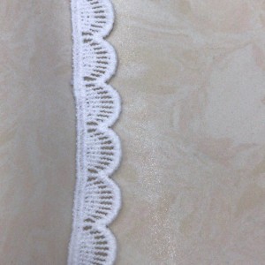 6 # ren lụa sữa ， Polyester / nylon nylon lace ren bông