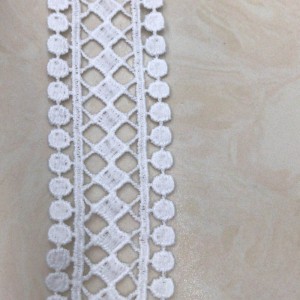 7 # ren lụa sữa ， Polyester / nylon nylon ， ren bông