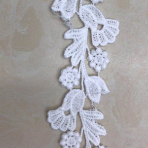 9 # ren lụa sữa ， Polyester / nylon nylon lace ren bông