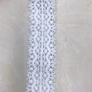 11 # ren lụa sữa ， Polyester / nylon nylon lace ren bông