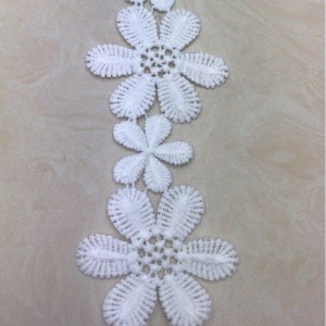 11 # ren lụa sữa ， Polyester / nylon nylon lace ren bông