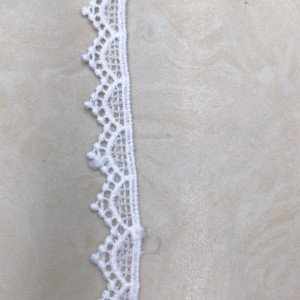 12 # ren lụa sữa ， Polyester / nylon nylon lace ren bông