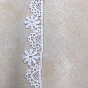 15 # ren lụa sữa ， Polyester / nylon nylon lace ren bông