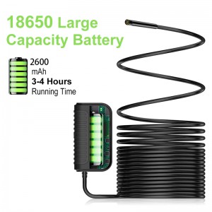 Camera kiểm tra lỗ khoan không dây, Độ phân giải 2 triệu HD, Tiêu cự 197in, Pin 2600 mAh, IP68 11,5 chống nước
