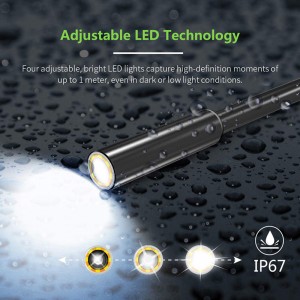 Nội soi USB với màn hình 4.3In Màn hình Borescope Kiểm tra Camera 1080P HD Snake 8 đèn LED Nội soi đa chức năng cho máy