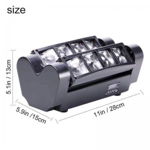 sản xuất chuyên nghiệp 8 * 10w 8 mắt nhện đèn led dj