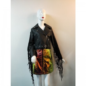 ÁO KHOÁC FRINGED PU JACKET RLWPJ0001N
