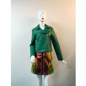 ÁO KHOÁC PU BIKER XANH RLWPJ0011N