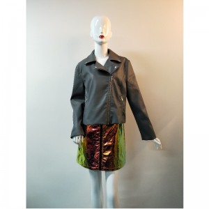 ÁO KHOÁC ĐEN PU BIKER RLWPJ0014N