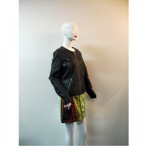 ÁO KHOÁC ĐEN PU JACKET RLWPJ0015N