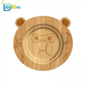 100% Hữu cơ Tre Dụng cụ cho bé Tràn bằng chứng Tấm tre Hút tấm Tre an toàn không độc hại với Silicone Hút