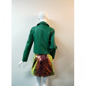 ÁO KHOÁC PU BIKER XANH RLWPJ0011N