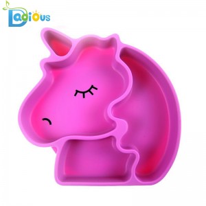 FDA Silicone Grip Dish Hút tấm Chia bé Tấm BPA Free Silicone Baby Tấm