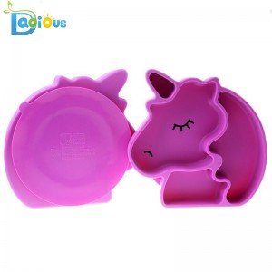 FDA Silicone Grip Dish Hút tấm Chia bé Tấm BPA Free Silicone Baby Tấm