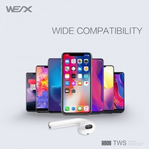 Tai nghe không dây WEX S50, tai nghe thật không dây, bluetooth 5.0.