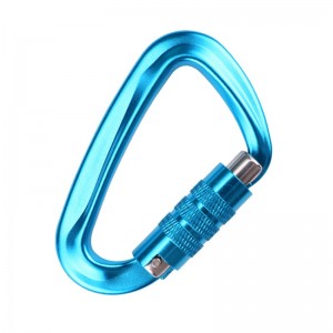 Móc ngoài trời leo núi cắm trại khóa chính carabiner đa chức năng leo núi móc khóa leo núi ngoài trời nhanh chóng bắt nhanh rơi thiết bị khóa an toàn thăm dò lỗ hình chữ d vít hai tầng khóa hợp kim nhôm ...