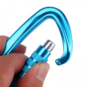 Móc ngoài trời leo núi cắm trại khóa chính carabiner đa chức năng leo núi móc khóa leo núi ngoài trời nhanh chóng bắt nhanh rơi thiết bị khóa an toàn thăm dò lỗ hình chữ d vít hai tầng khóa hợp kim nhôm ...