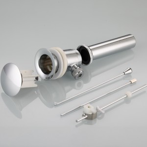 Chrome cống thoát nước lưu vực bật lên với thanh thoát nước kéo