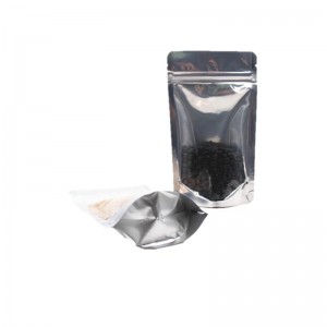 Túi đựng túi có lá tự đứng với mặt trước rõ ràng và có thể nhìn lại được qua túi