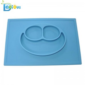 Nhà máy Bán buôn Silicone placemat một mảnh cho trẻ mới biết đi BPA Miễn phí cho bé ăn Tấm lót silicone