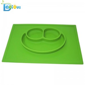 Nhà máy Bán buôn Silicone placemat một mảnh cho trẻ mới biết đi BPA Miễn phí cho bé ăn Tấm lót silicone