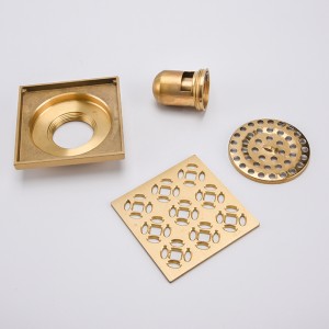 Phòng tắm rửa sàn bằng đồng thau cống rãnh niêm phong