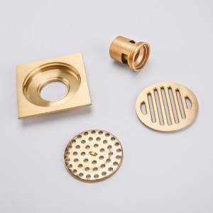 Nhà cung cấp vàng đồng thau chèn sàn tắm vòi hoa sen bắt nước cống