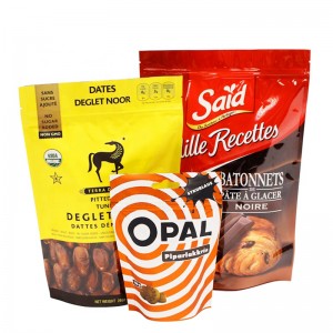 Doypack in tùy chỉnh Ziplock có thể đứng lên Túi nhôm Lá bao bì cà phê Túi có khóa kéo