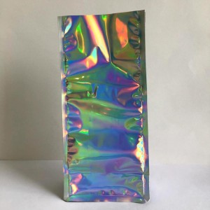 Logo tùy chỉnh in OEM Phim Laser đáy phẳng đứng lên túi