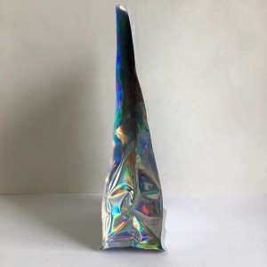 Logo tùy chỉnh in OEM Phim Laser đáy phẳng đứng lên túi