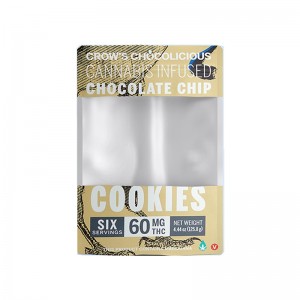 Tùy chỉnh Đứng lên túi cho cookie túi thực phẩm cấp bao bì có cửa sổ rõ ràng trên cùng