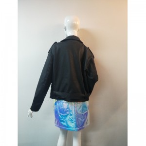 ÁO KHOÁC ĐEN BIKER PU RLWPJ0020N