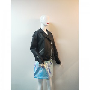 ÁO KHOÁC ĐEN BIKER PU RLWPJ0020N