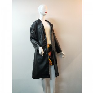 ÁO KHOÁC ÁO DÀI ĐEN PU ÁO RLWPJ0021N