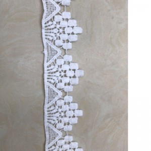 21 # ren lụa sữa ， Polyester / nylon nylon lace ren bông