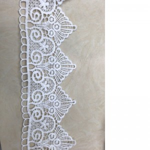 21 # ren lụa sữa ， Polyester / nylon nylon lace ren bông