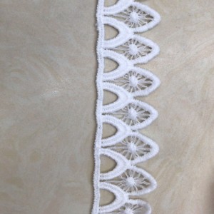 23 # ren lụa sữa ， Polyester / nylon nylon ， ren bông