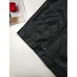 ÁO KHOÁC DA BIKER BLACK PU BIKER RLMPJ0001