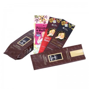 Túi cà phê Ziplock Bao bì Túi cà phê có Van Tin tie Tùy chỉnh in Sinh học Air vent Túi cà phê Túi tùy chỉnh In đáy phẳng