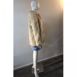 LATIES 'BEIGE FUR COAT RLWF0004