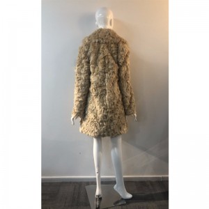 LATIES 'BEIGE LONG FAT COAT RLWF0008