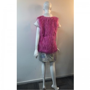 MAGENTA SHAGGY GILET RLWF0023 của LADIES
