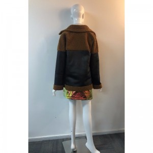 ÁO KHOÁC PU CỦA LADIES VỚI BORG TRIM RLWPJ0031