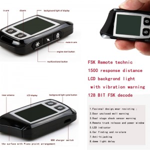 Lấy mã xe với hai máy phát LCD FSK báo động xe từ xa 500m