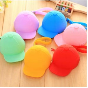 Silicone zero ví bóng chày mũ đồng xu túi nhỏ dễ thương mũ chìa khóa silicone túi ví không tay