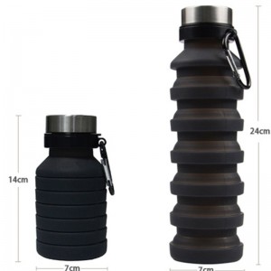 Silicone nén cốc thời trang silicone thể thao ấm đun nước sáng tạo silicone cốc kính thiên văn có thể được tùy chỉnh logo