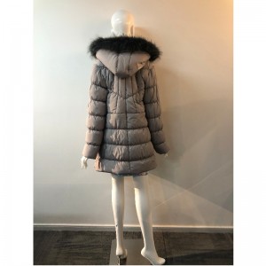 LADIES 'GRAY HATED COAT RLWPC0070